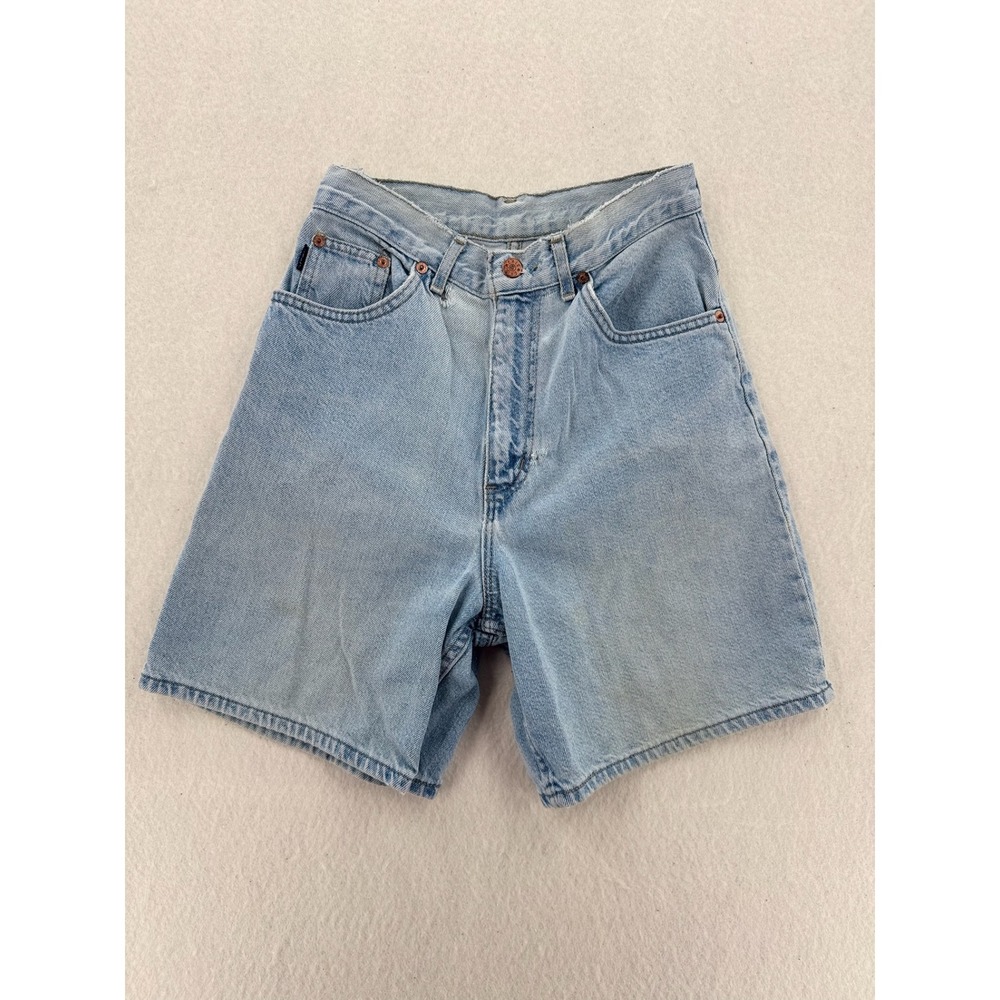 Vintage Chic Jeans High Waisted Denim Light Wash Mom Shorts Size 6 USA 90s Prep